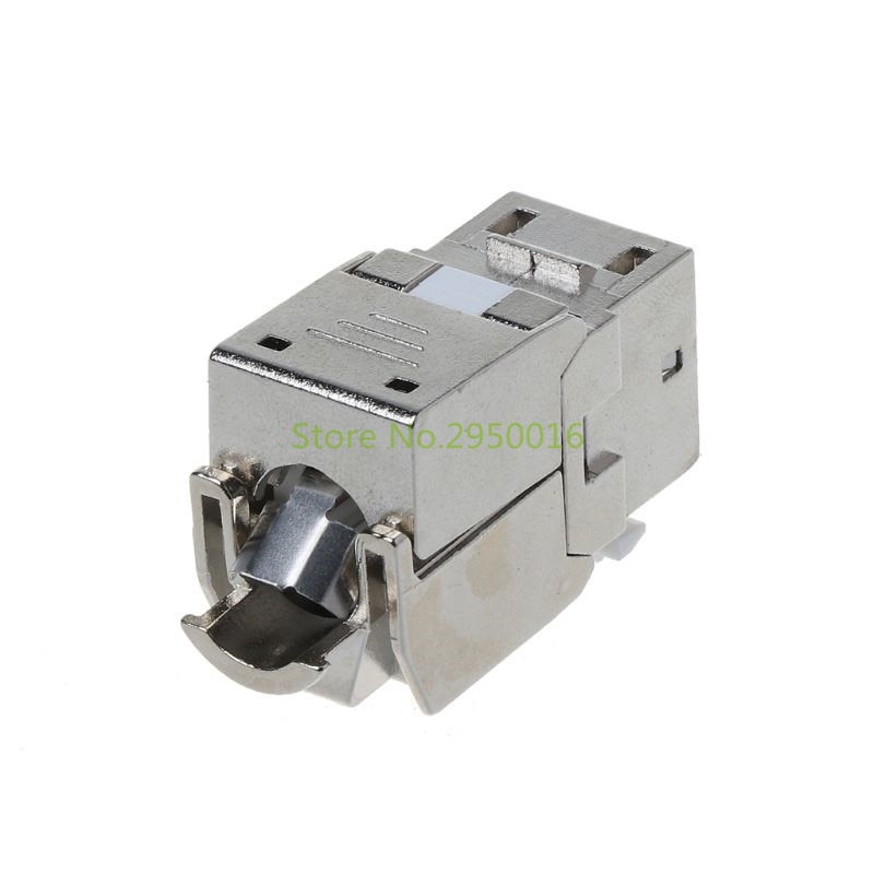 1Pc RJ45 Keystone Cat6/Cat6A Shielded FTP Zinc Alloy Module Network Keystone Jack Connector Adapter C26