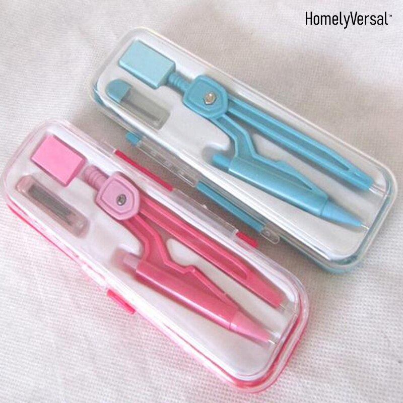 Stainless plastic Drawing Compass Math Geometry Tools for Circles School Supplies for Student Stationery