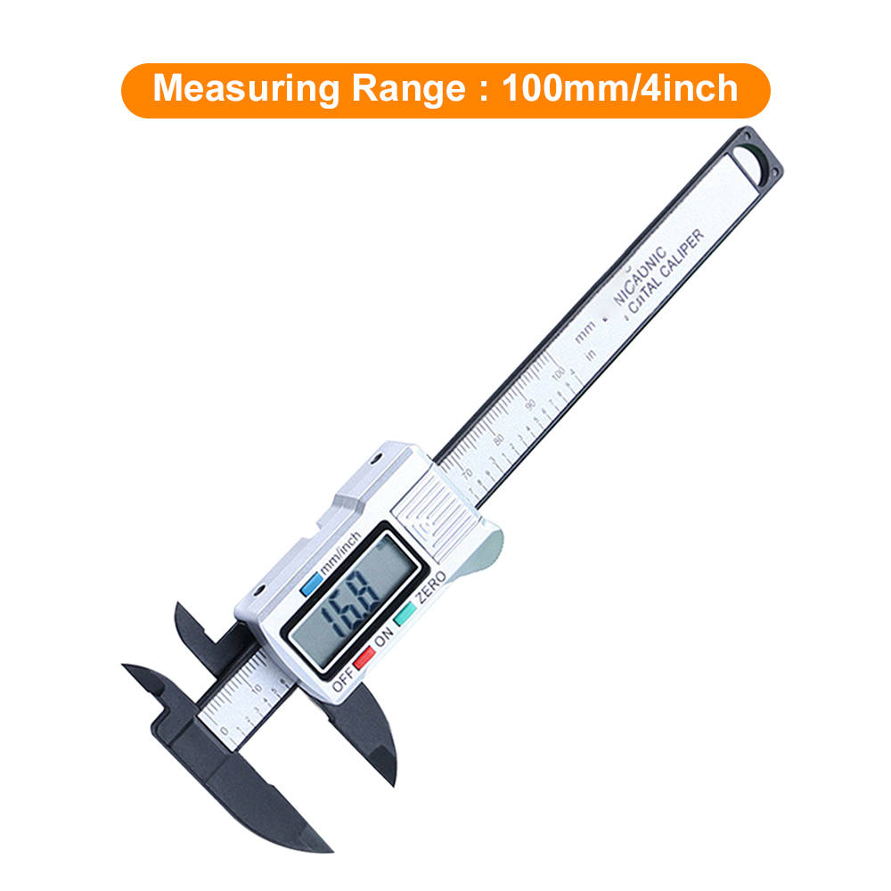 6 inch Digital Caliper Electronic Vernier Caliper 100mm 150mm Calliper Micrometer Digital Ruler Measuring Tool 0.1mm Gauge: 100mm silver