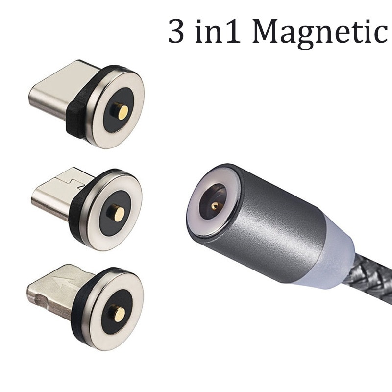 Magnetische Micro Usb Kabel Voor Iphone Samsung Android Snel Opladen Magneet Charger Usb Type C Kabel Mobiele Telefoon Koord Draad