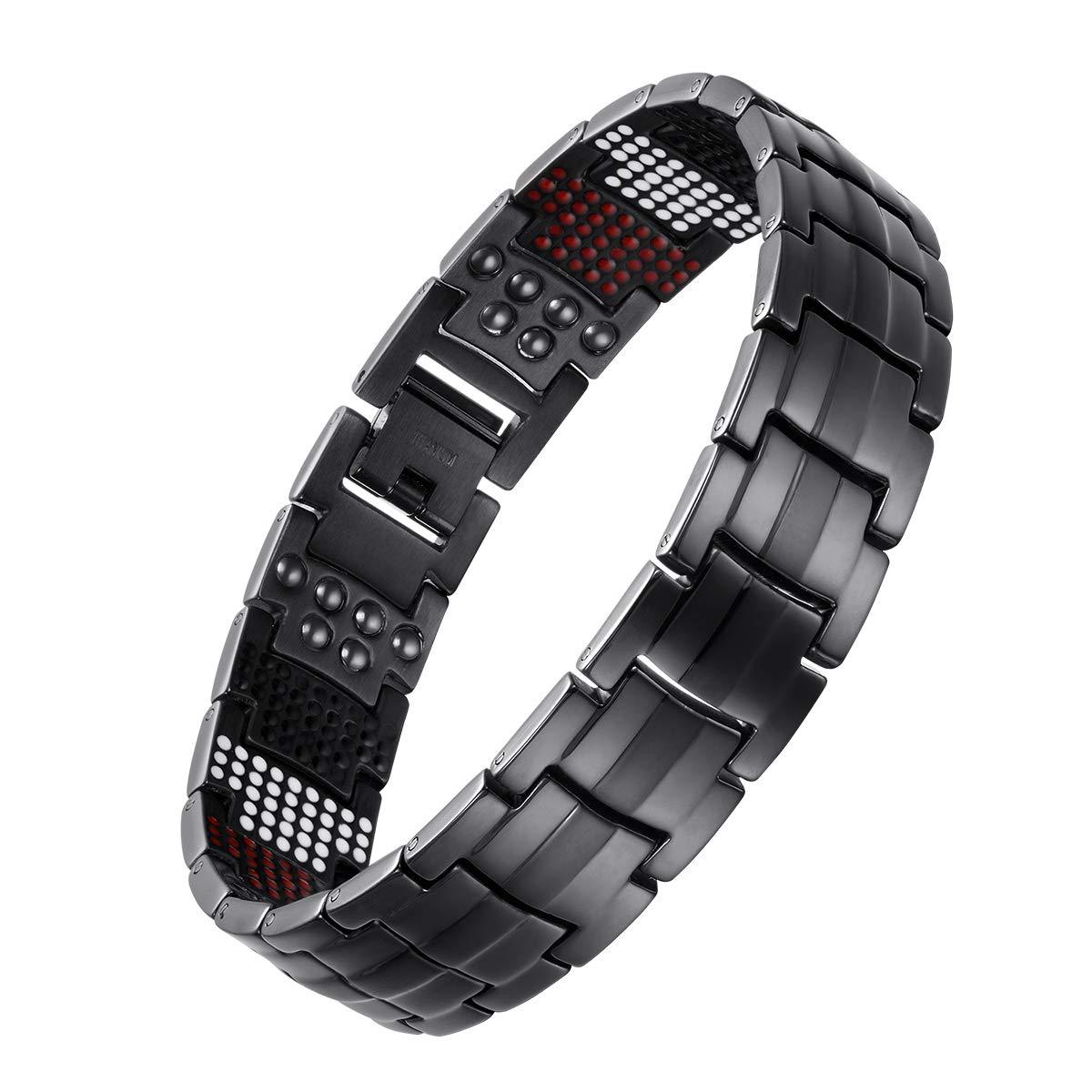 Populært magnetisk slankearmbånd fashionable smykker til mand kvinde link kæde vægttab armbånd sundhed slankeprodukter: Sort
