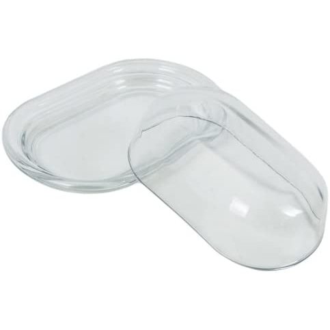 Mantequillera con tapa mantequillera vidrio cristal 20 x13 x 6 cm