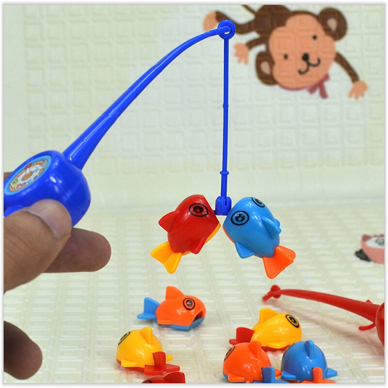 2 Fishing Rods Magnetic Fishing Toys For Children Classic Fishing Bath Toys Early Education Toy Christmas Birthday