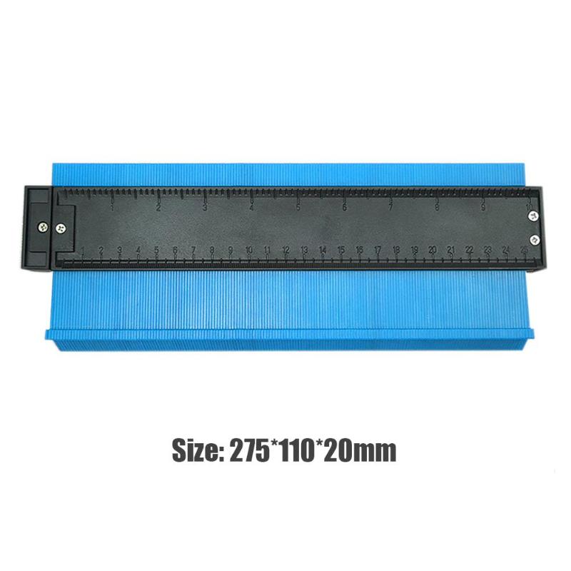 Regla para carpintería con plantilla de Contorno laminado de 10 pulgadas con perfil ABS y dureza suficiente: Azul