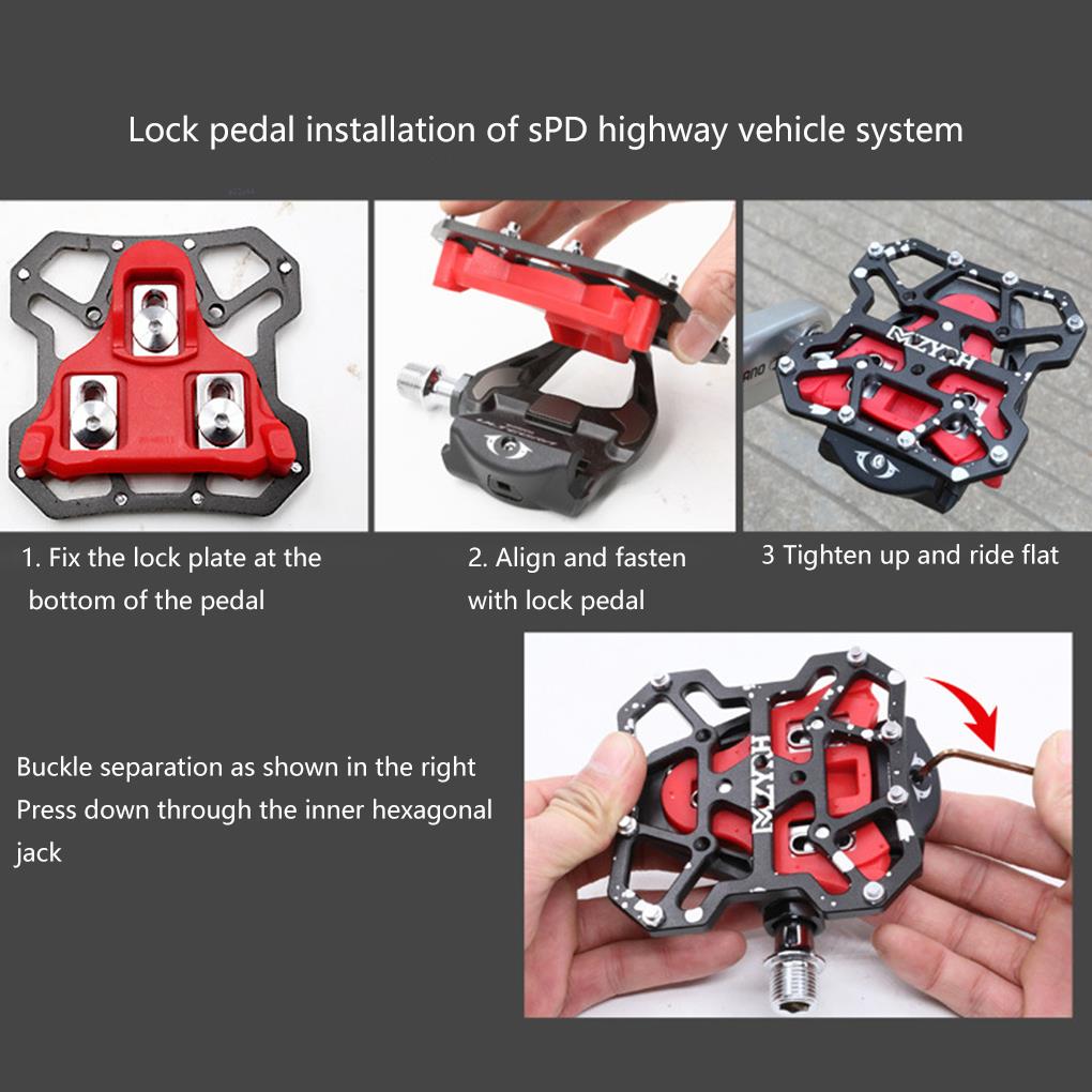 Pedale per tacchette da bicicletta per SPD Shimano adattatore per pedaliera senza clip per bicicletta in lega di alluminio MTB Mountain Road Bike accessorio