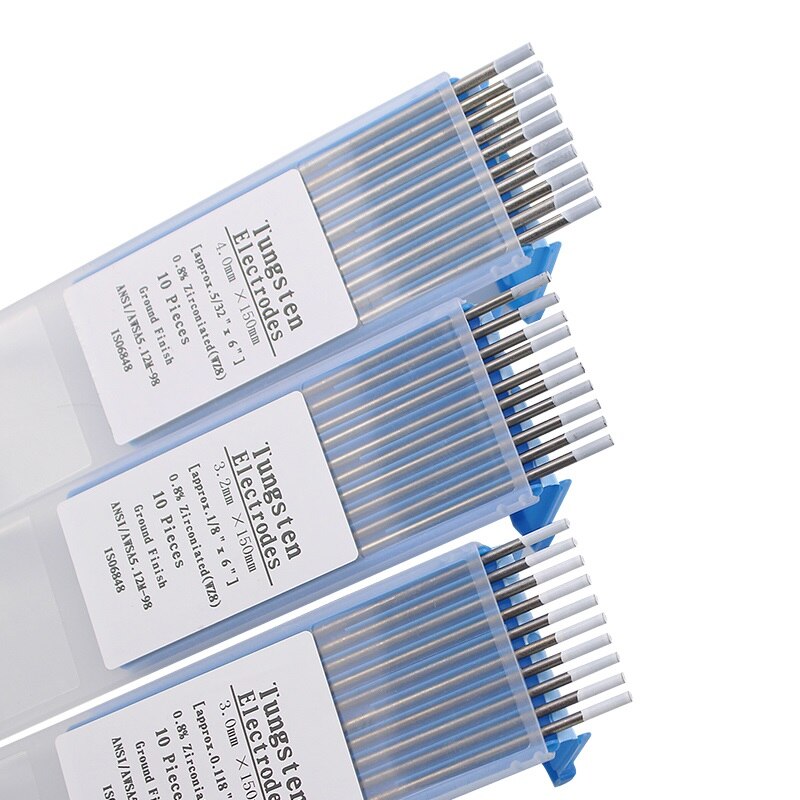 Electrodo de tungsteno de soldadura TIG blanco, 10 piezas, circonizado WZ8 0.8%, 2,0x150mm: Default Title