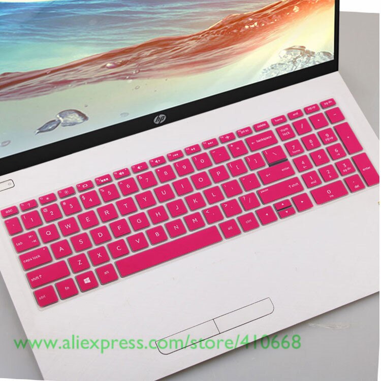 15.6 cal silikon odporny na kurz osłona na klawiaturę laptopa Protector dla HP 250 255 G6 Notebook PC: Rose