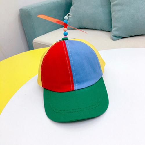 Farverige pinwheel børn blød parasol spand hat udendørs sport baseball cap: Brev baseball hat