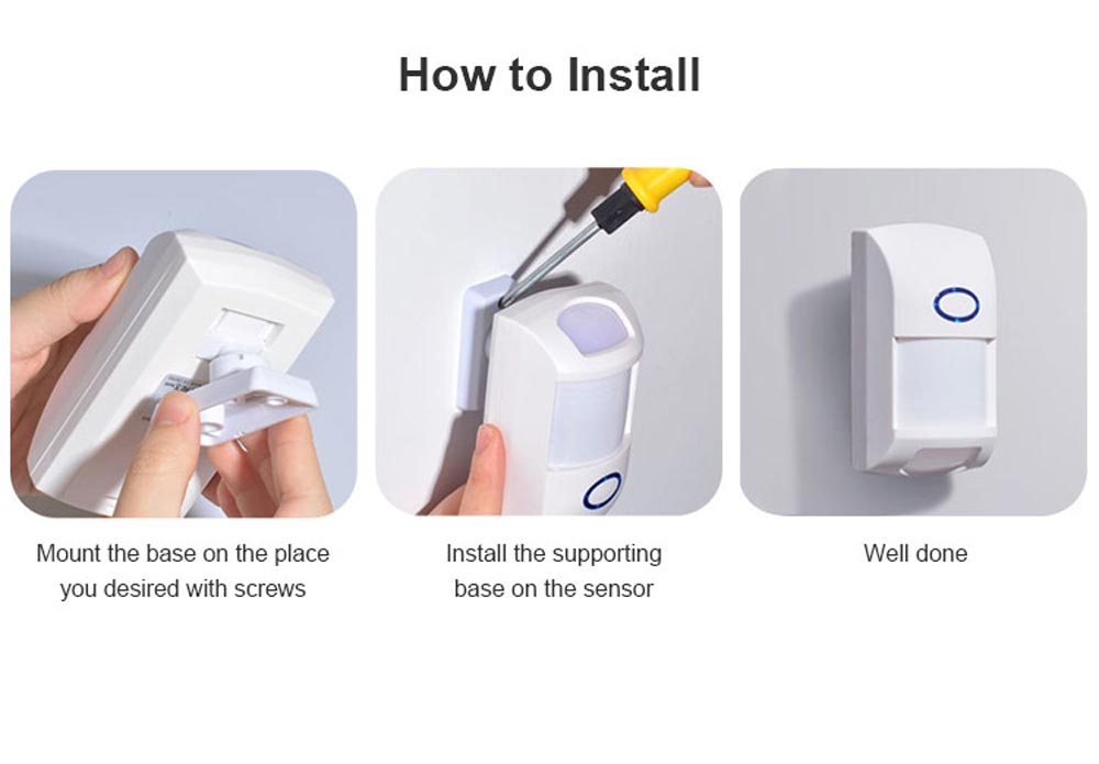 PIR2 Motion Sensor With Battery Wireless PIR Alarm Motion Sensor Detector 433Mh RF Work With SONOFF RF BridgeR2
