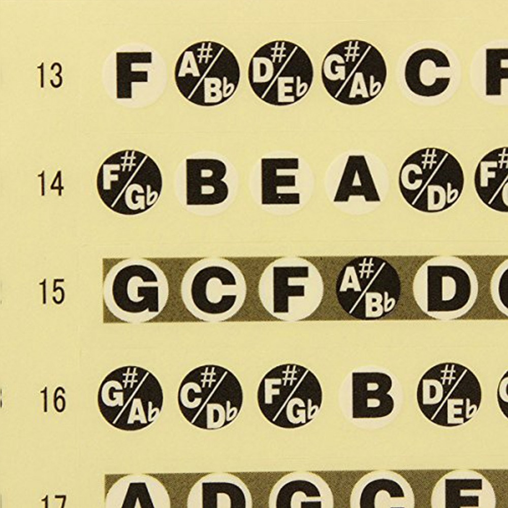 Acoustic Electric Guitar Fretboard Fingerboard Note Sticker Map Frets Guitarra