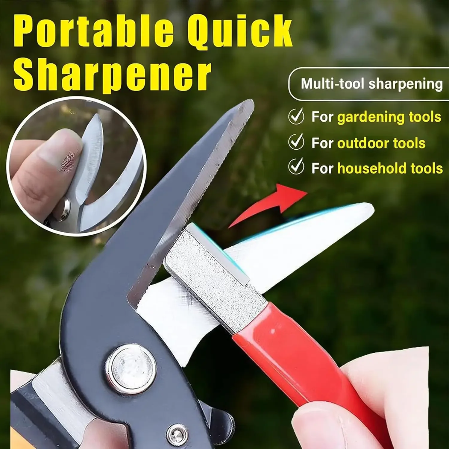 10/1PCS Knife Sharpener Alloy Steel Portable Quick Sharpeners Handheld Outdoor Garden Clippers Scissors Grinding Stone Tools