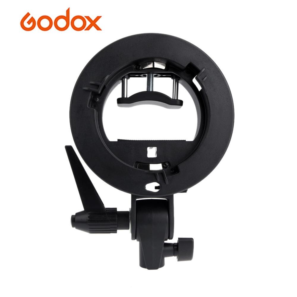 Godox 80*80 cm Flash Softbox Diffuser Zwart & Wit met S-type Bracket Bowens Houder voor Speedlite flash Licht