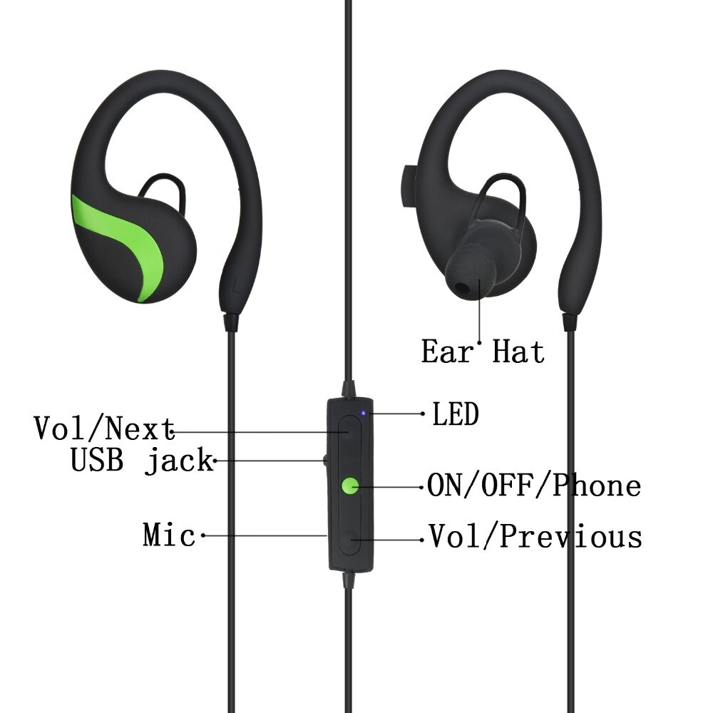 Sport Bluetooth Headsets Wireless with Microphone Comfortable Headphones portable Earphone for Mobile Phone Hi Fi Headphones