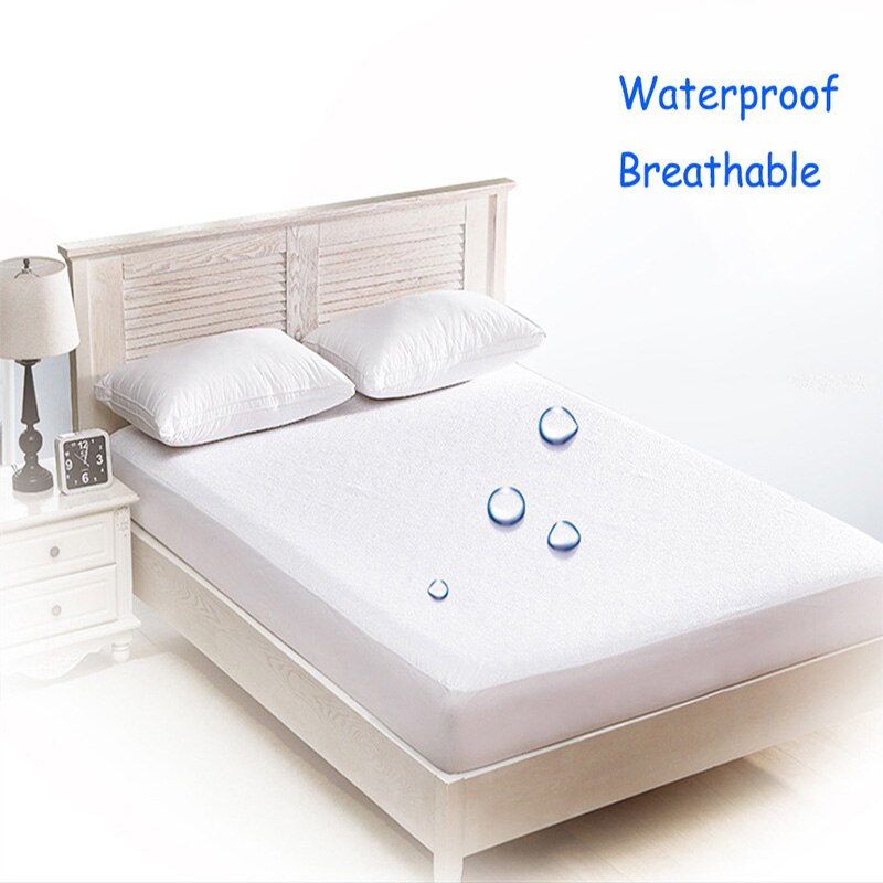 Waterproof Bed Pad Protector Cover Smooth Anti-mite Mattress Cover Baby Pad Breathable Towel Cloth Fitted Sheets Mattress Topper
