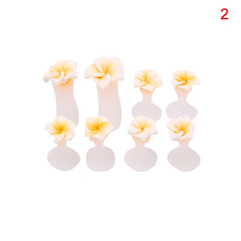 8 stk/sett tå silikon separator pedikyr blomst vanndråpe separator negle fotpleie verktøy nail art verktøy: Multi