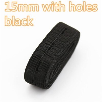 DIY Nähzubehör 15mm 20mm 25mm 30mm Knopfloch Gummiband Weiß Schwarz Knopfloch Hosen Taille verstellbar 1/5 Meter: Antikes Zink / 15mm
