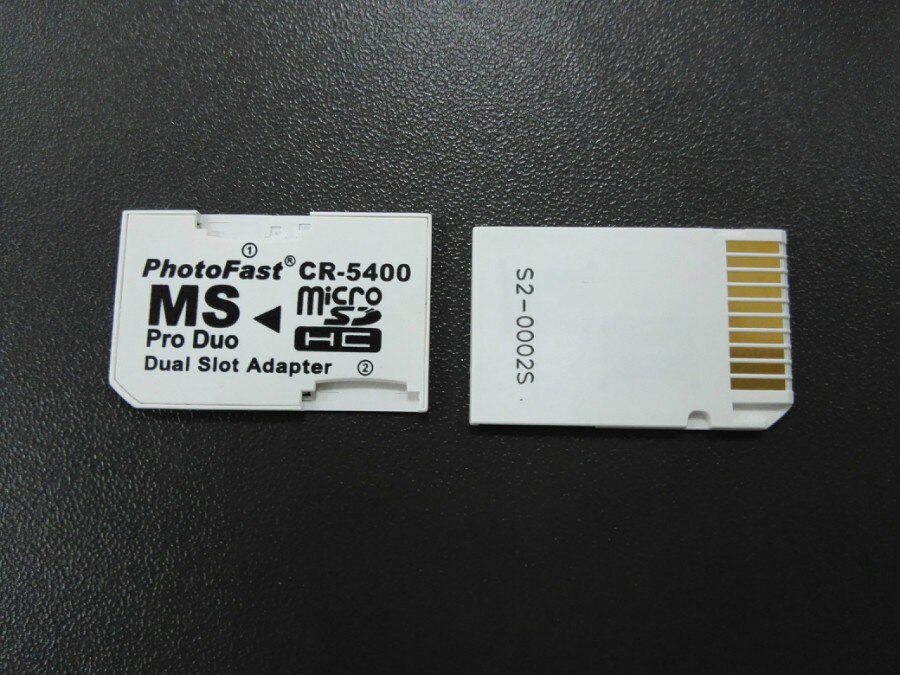 Double fente pour carte Micro SD TF à la mémoire adaptateur MS Pro Duo CR-5400 CR5400