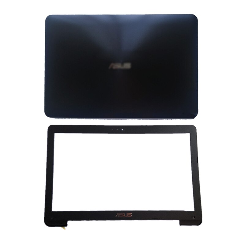 Laptop lcd bagcover / frontramme / hængsel cover til asus  x554 f554 k554 x554l f554l plastik sort top taske: Ab dækning