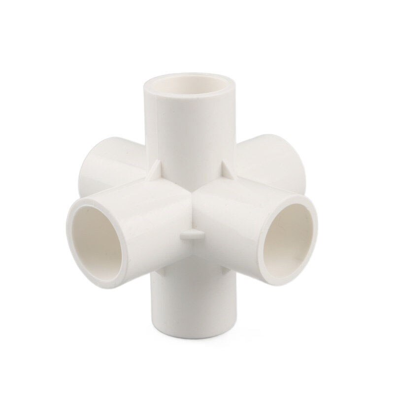 20/25/32mm White PVC Pipe Fittings Straight Elbow Tee Cross Connector Water Pipe Adapter 3 4 5 6 Ways Joints: Orange / 1/2''