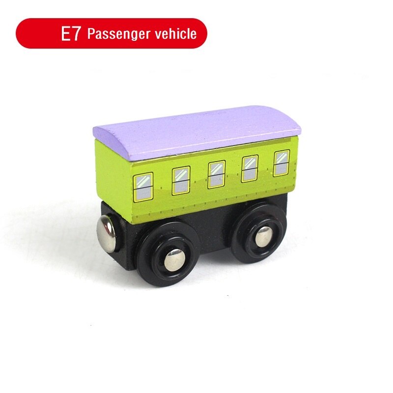 Treno magnetico in legno giocattolo per bambini giocattolo James Anime locomotiva giocattoli per auto treno in legno veicoli ferroviari regali di compleanno per bambini: E7