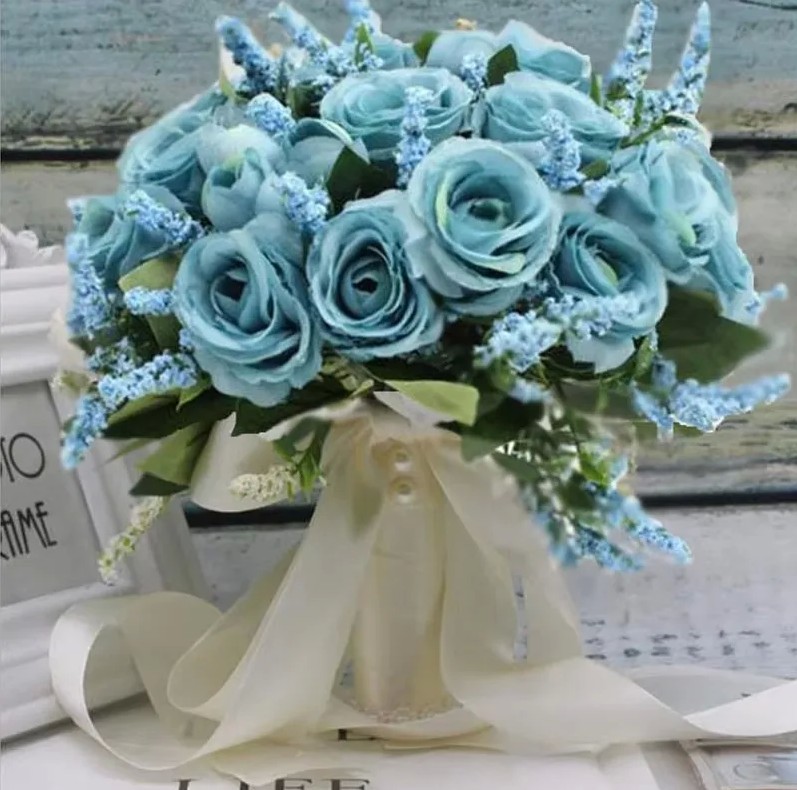 Brautstrauß, blumen für brautjungfern, hochzeitsaccessoires, weiße künstliche rosen, brautsträuße, hochzeitsdekoration, hochzeit: Braun