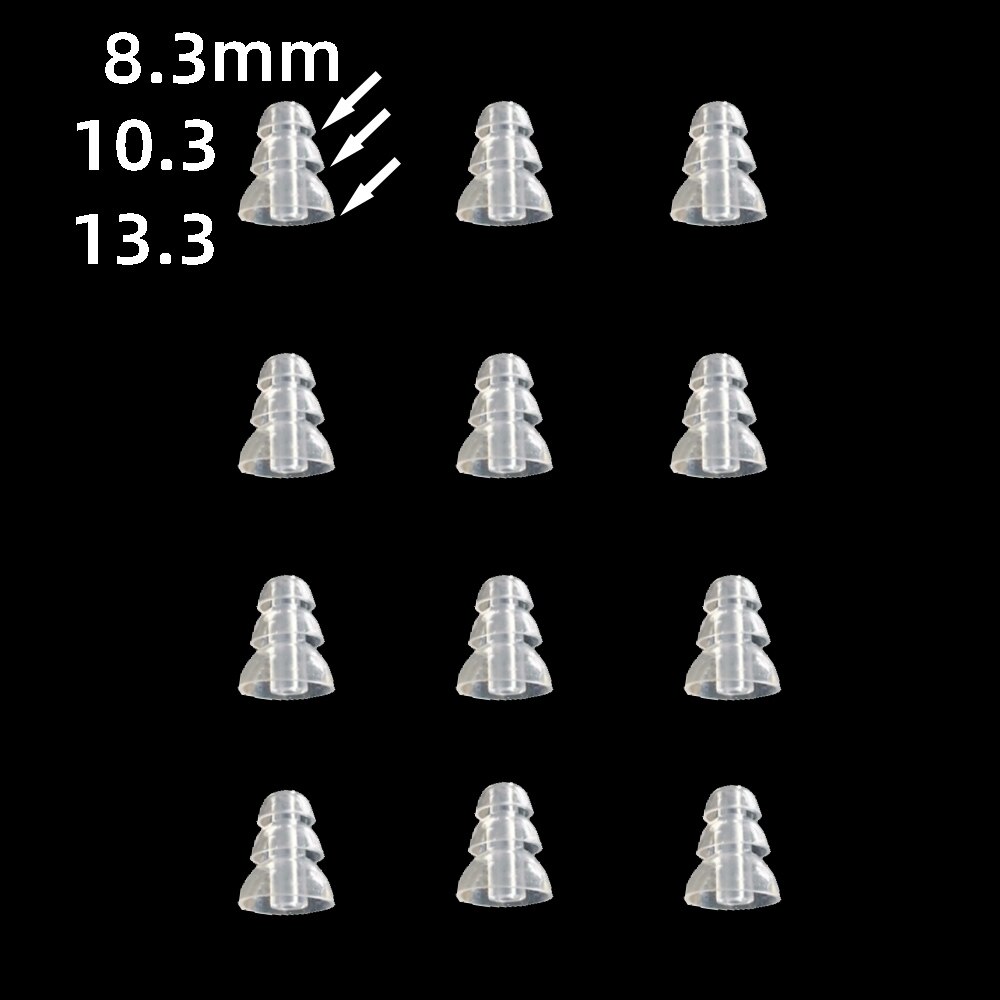Universal aparelho auditivo plug orelha ponta cúpula tubo de som mais tamanho para a marca bolso aparelhos auditivos bte aparelho auditivo transporte da gota: 3 Layers Domes