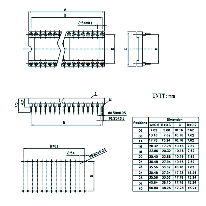 10 Teile/los IC Sockel tauchen6 tauchen8 tauchen14 tauchen16 tauchen18 tauchen20 tauchen28 tauchen40 Stifte Stecker tauchen Buchse 6 8 14 16 18 20 24 28 40 Stift