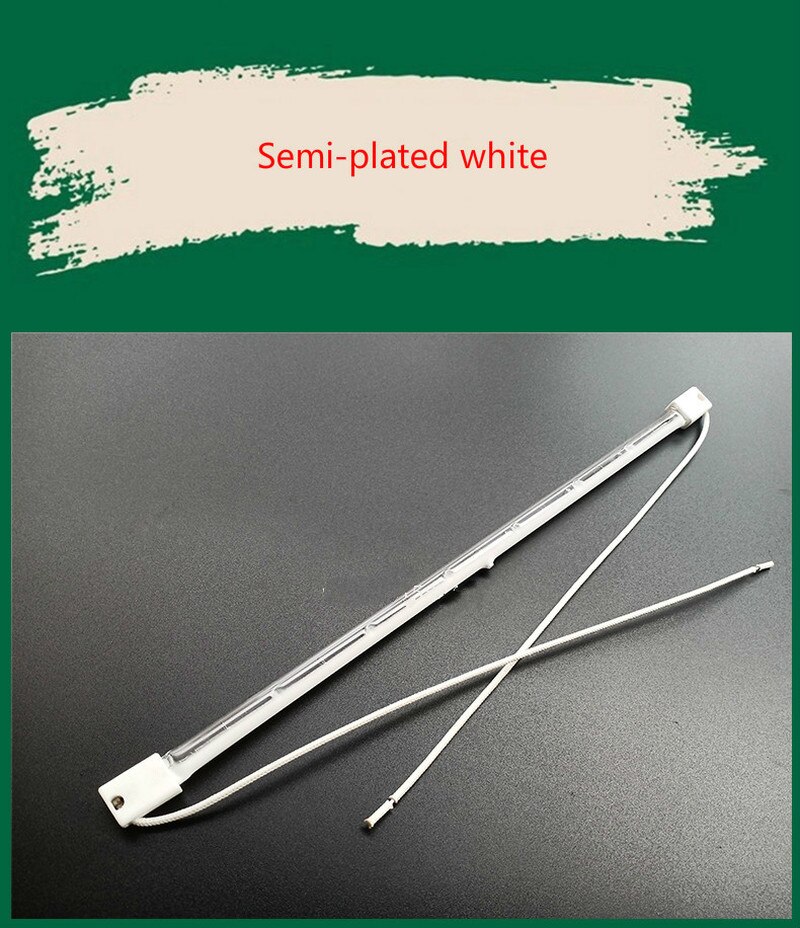 Elemento de aquecimento infravermelho, tubo de aquecimento de fibra de carbono, aquecedor infravermelho longo, usado para pintura, lâmpada de cura de rubi/dourado/branco