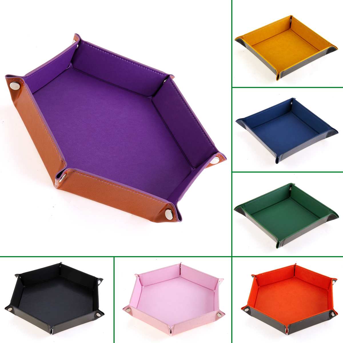 1 stücke PU Leder Falten Würfel Tablett polyedrisch Verein Würfel Kasten Platte Für RPG Bord Spiele Würfel Lagerung Kasten fallen ohrring Ring Halfter