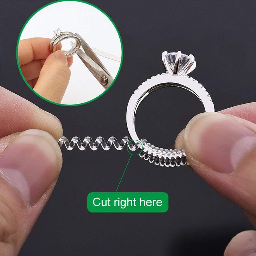 10cm 15 pcs Vintage Spiral Based Ring Size Adjuster Guard Tightener Reducer Resizing Tools Jewelry Parts SD