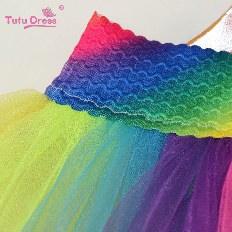 Mode Zoete Peuter Kids Baby Meisjes Kleding Tutu Rok Outfits 2 Y 12 Leuke Kinderen Tule Rok + Hoofdband regenboog Rok