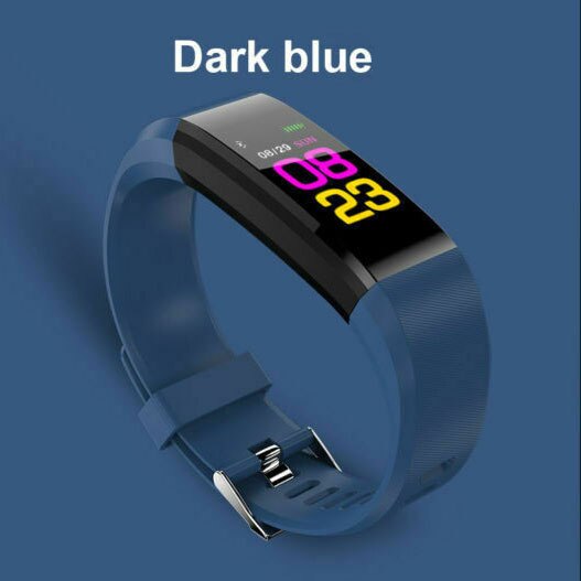 Smart Bracelet ID115 Plus Sports Pedometer Watch OLED Screen Fitness Running Walking Tracker Heart Rate Pedometer Smart Band: White