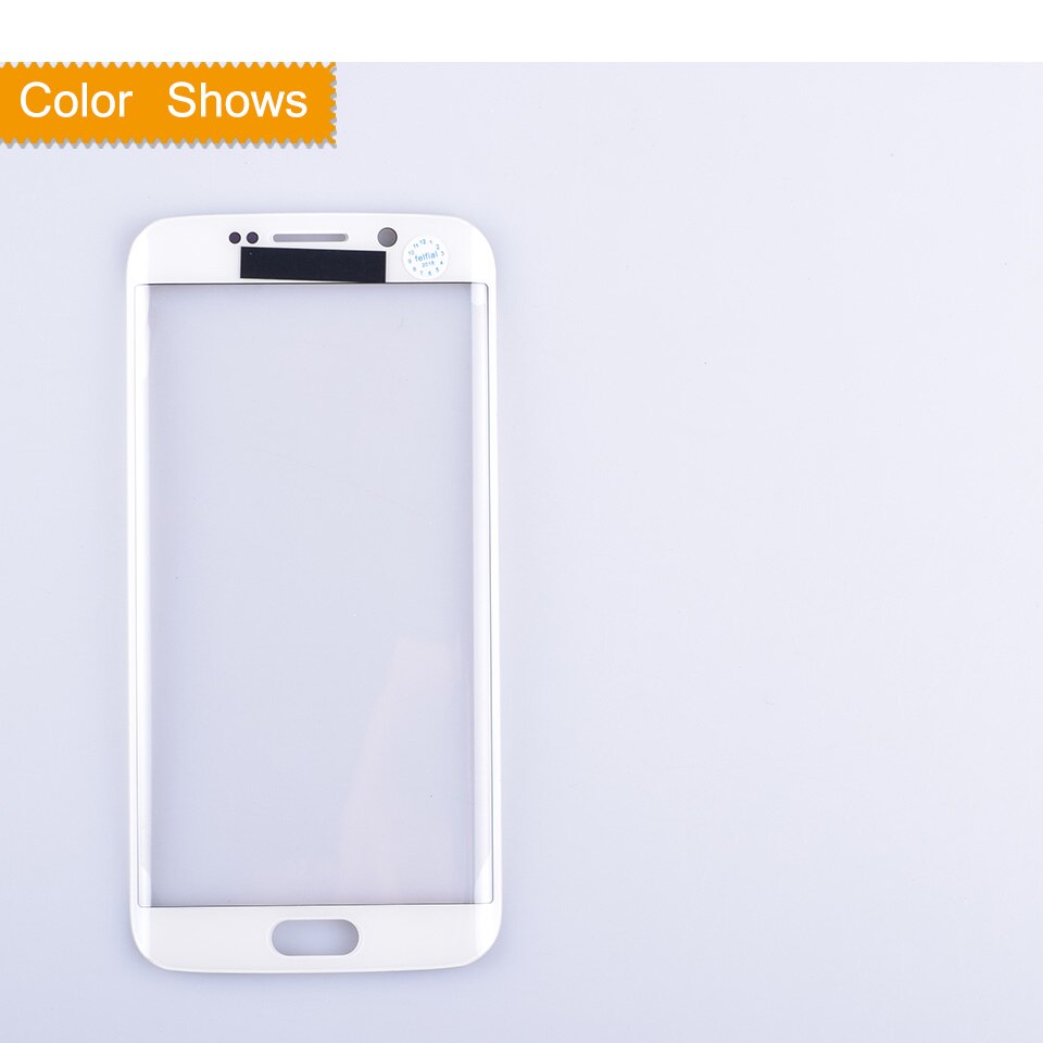 For Samsung Galaxy S6 edge G925 SM-G925V SM-G925P G925F G9250 Touch Screen Front Glass Panel Outer Glass Lens NO LCD: white no gift