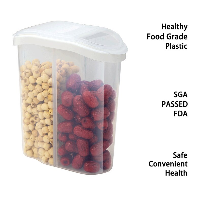 AMINNO Cereal Storage Container Plastic Cereal Dispenser Kitchen Dry Food Storage Container Oat Dispenser BPA-Free Box
