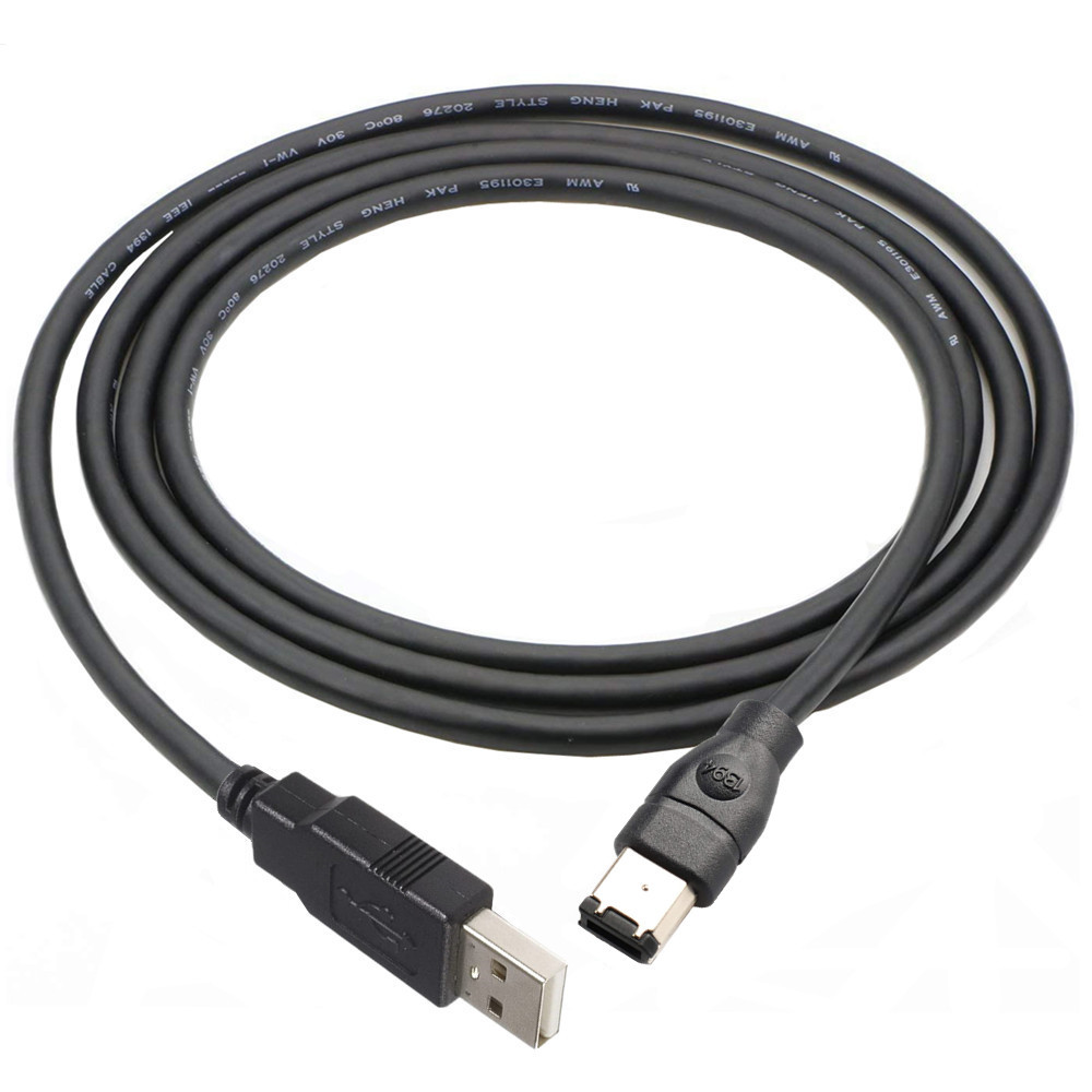 Firewire-Stecker IEEE 1394 Firewire 6-poliger Stecker auf USB 2.0-Stecker, Adapter-Konverterkabel, Laptops-Kabel, 1,2 m, 1,8 m/3/4,5 m