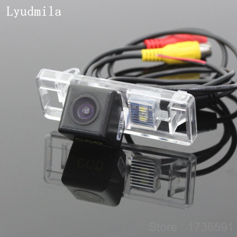 Til peugeot 508 rca & original skærmkompatibel adapter bil bakkamera tilbage backup kamera ccd nattesyn