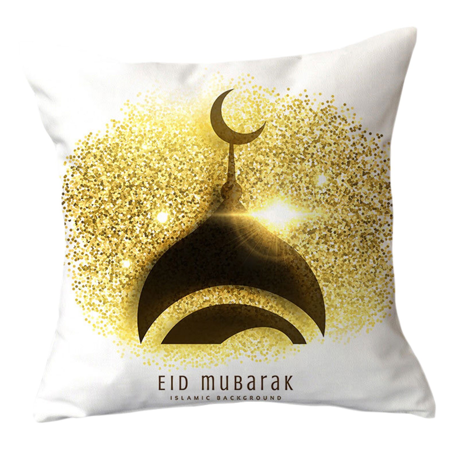 Ramadan Decoratie Kussenhoes Gold Moon Star Eid Mubarak Feestelijke Kussensloop Goedkope Kussensloop Auto Room Decor: I