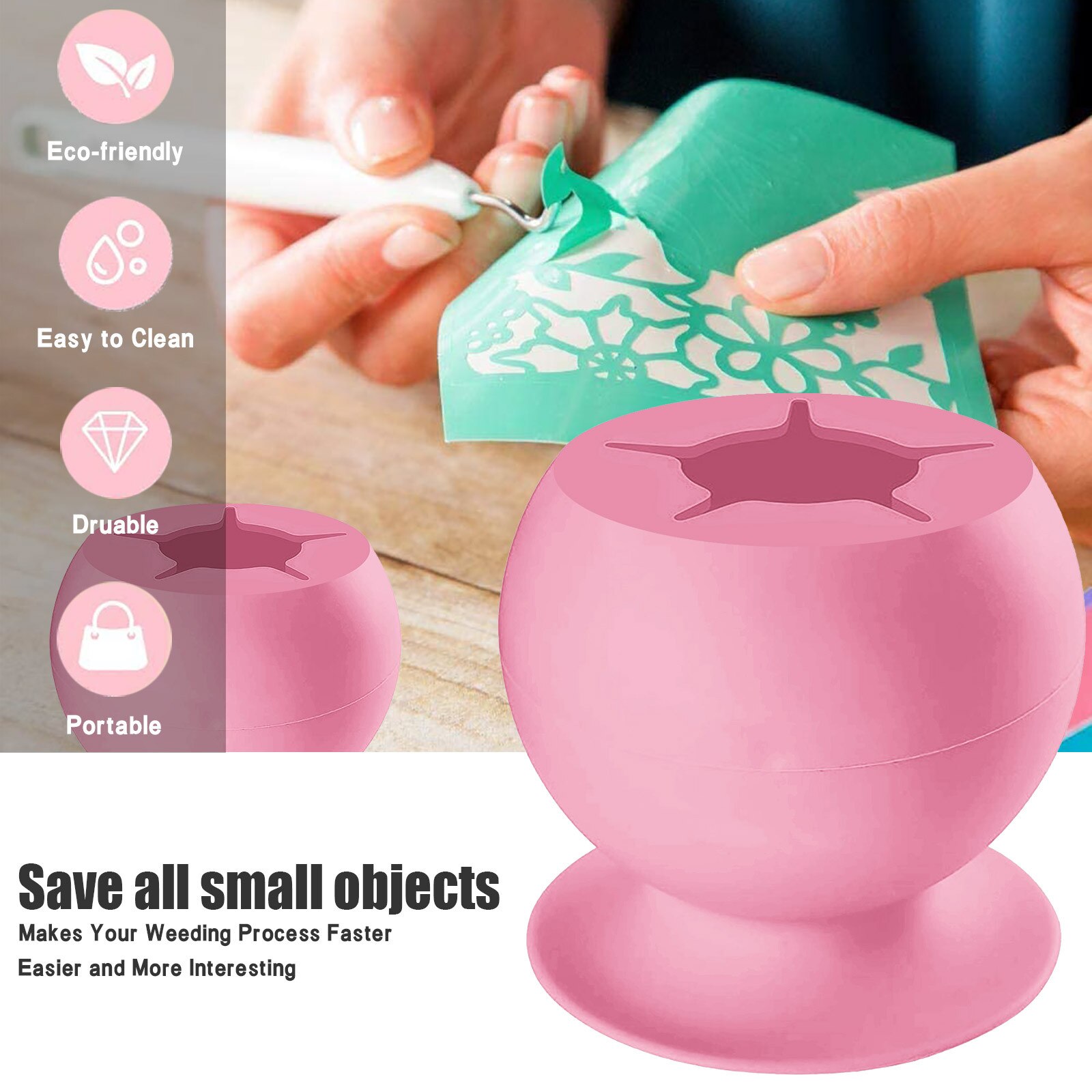 Handicraft Waste Collector Household Suctioned Vinyl Sewing Scrap Storage Collector DIY Handicraft Storage Box Accessires