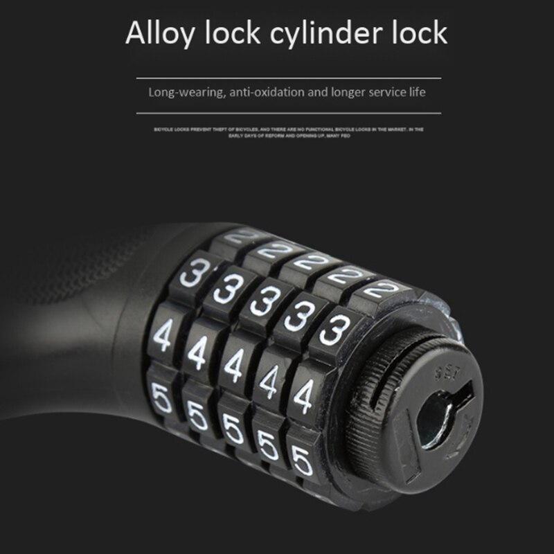 Fiets reflecterende kettingsloten met ,5- cijfers, instelbare combinatie, motorfiets fietskettingkabelsloten