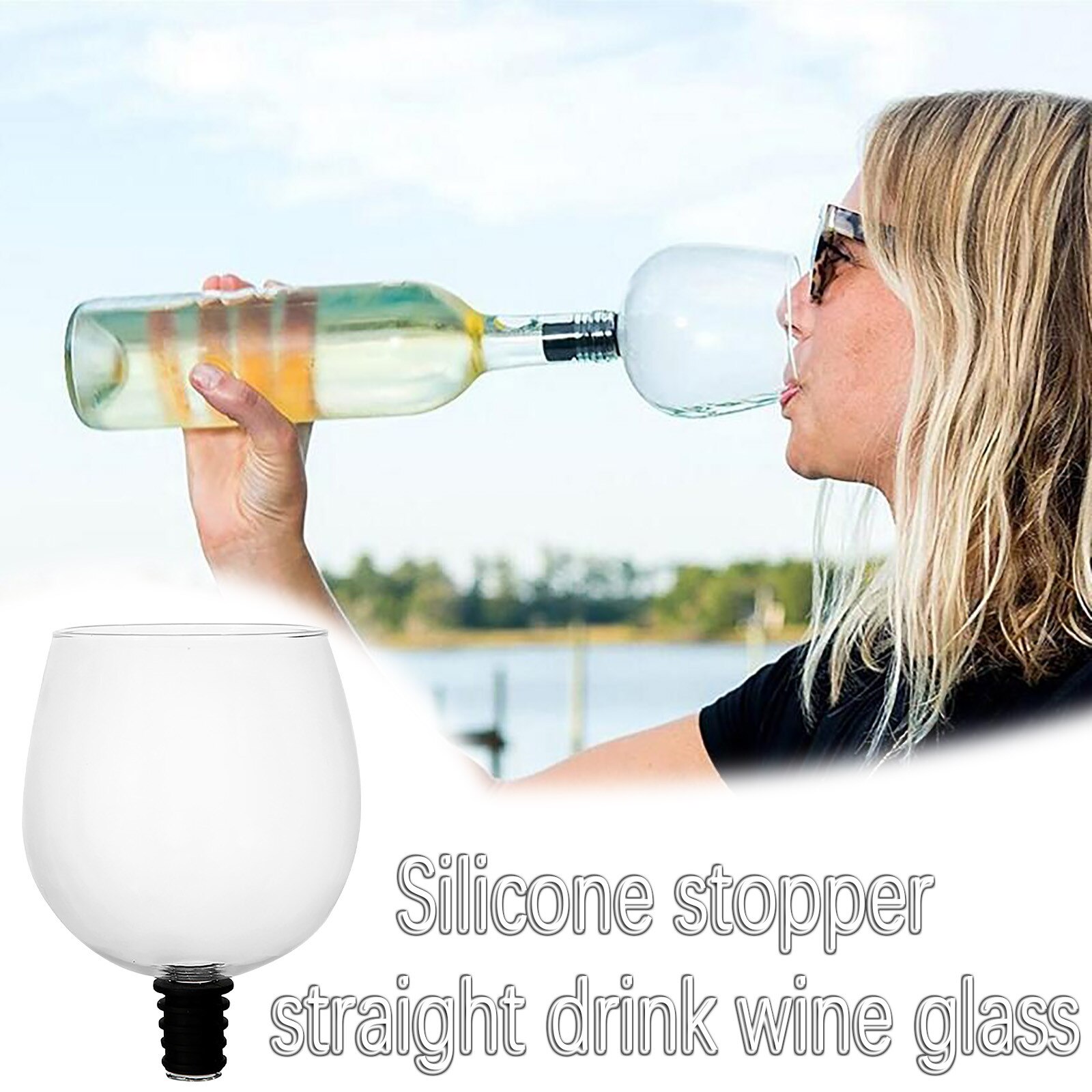 Creatieve Wijnglas Topper De Rode Wijn Glas Te Drinken Rechte Uit De Fles Glazen Fles Drinken Rechte Cup Party bar #40