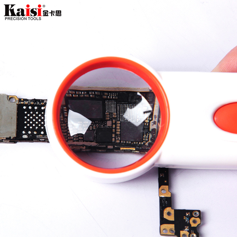 Portable 10X Magnifier Magnifying Glass illuminated LEDs Handheld Magnifier Light Magnified Tool For Reading