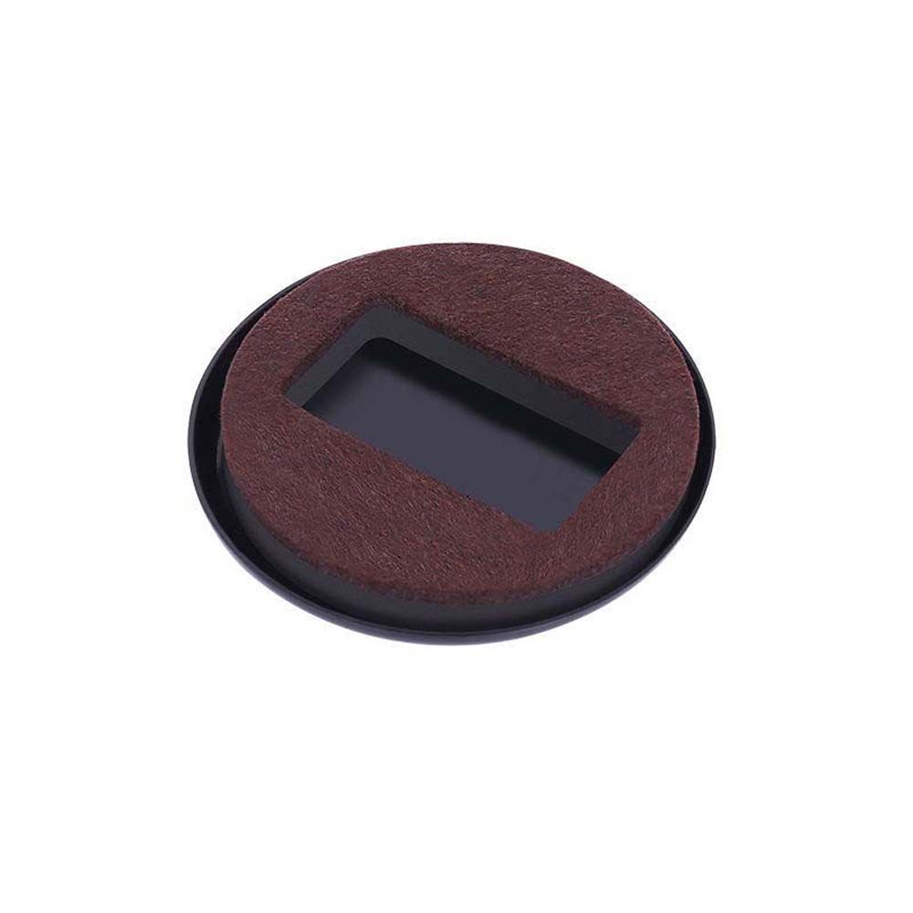 Bloc de protection en feutre auto-adhésif pour sol en bois dur, 5 pièces, tapis antidérapant, roues, bouchon de sol, fixation de chaise, tasse à roulettes: brown-Round