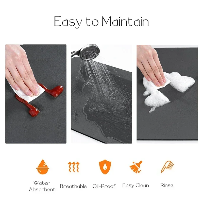 Stofdichte rubberen mat Wasmachine Cover Mat Keuken Afvoer Pad Oven Stof Pad Magnetron Top Mat Keuken Badkamer Vloermat