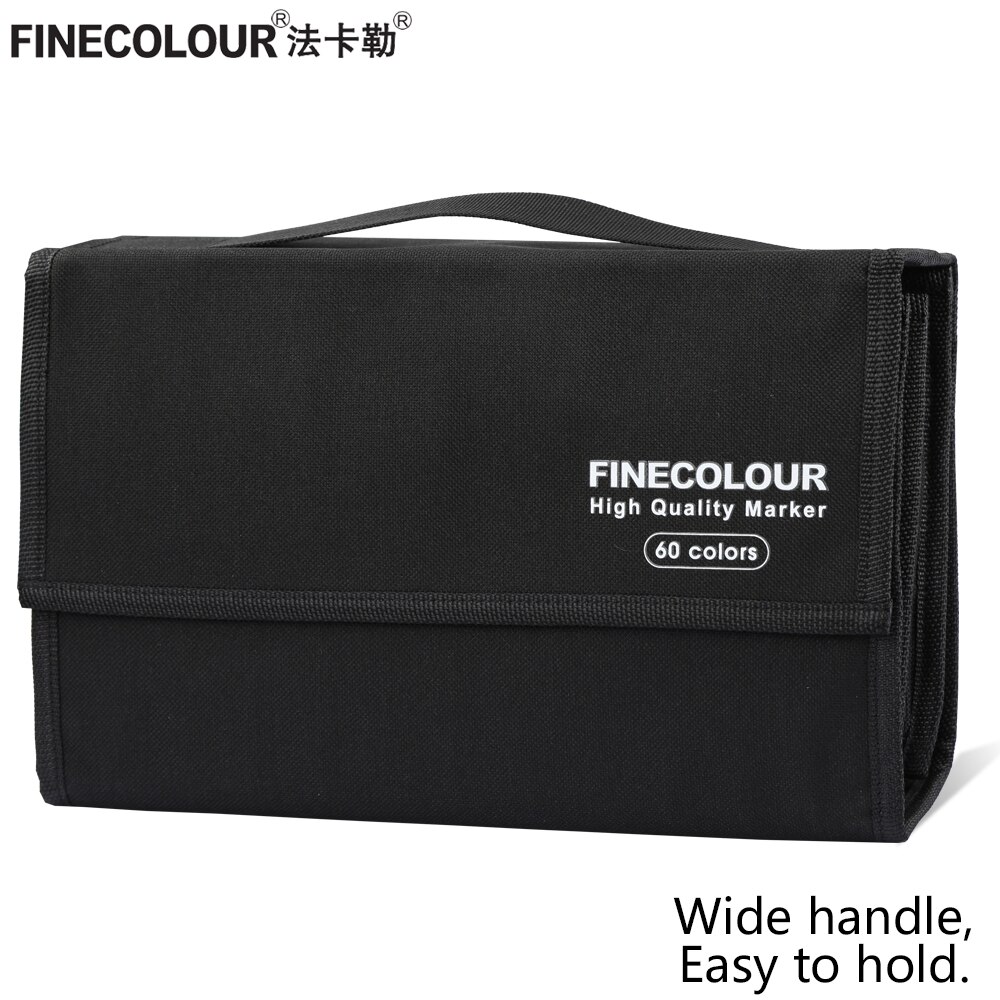 FINECOLOUR Marker Pen Case Large Zipper Bags for Art Marker Fineliner Organized Portable Convinient Pencil Case Art Supplies