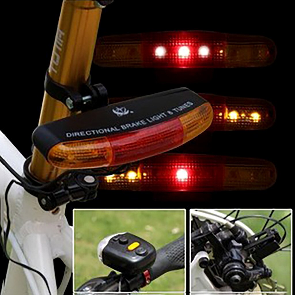 Bike turn signal brake LED light with horn LED Bicycle Bike Turn Signal Directional Brake Light Lamp 8 sound Horn light#40