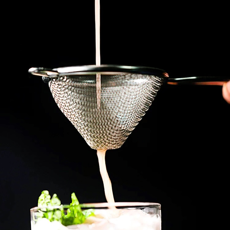 Bar Seele Doppel Deck Wein Filter Cocktail Sieb Edelstahl Sieb Filter Obst Abschaum Professionelle Barmann Werkzeuge
