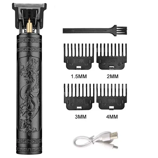 Vintage T9 Hair Cutting Machine Men's Electric Shaver Rechargeable Hair Trimmer Beard Clipper Barber Hair Cut: green
