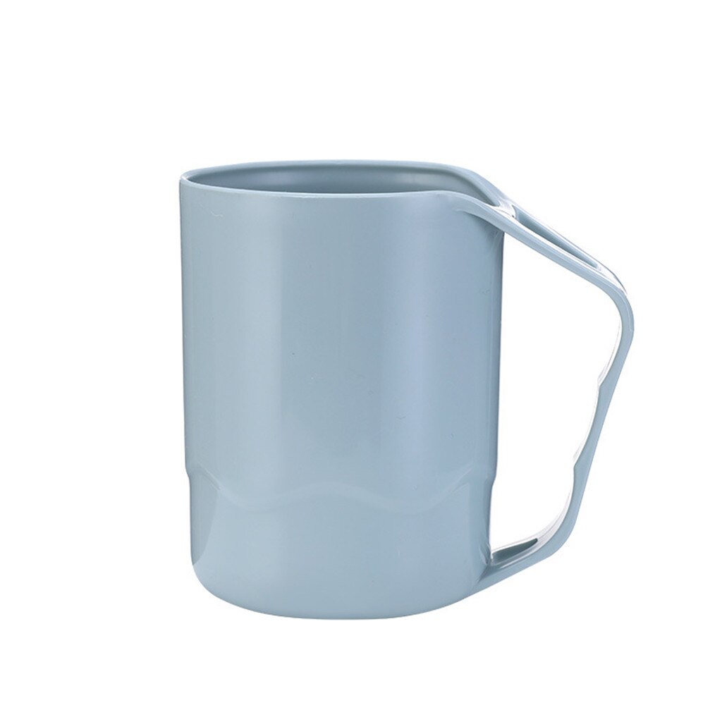 Simpelt stribet krus hvede straw mate kop børste tænder kop plast kop badeværelse  a702: Bu