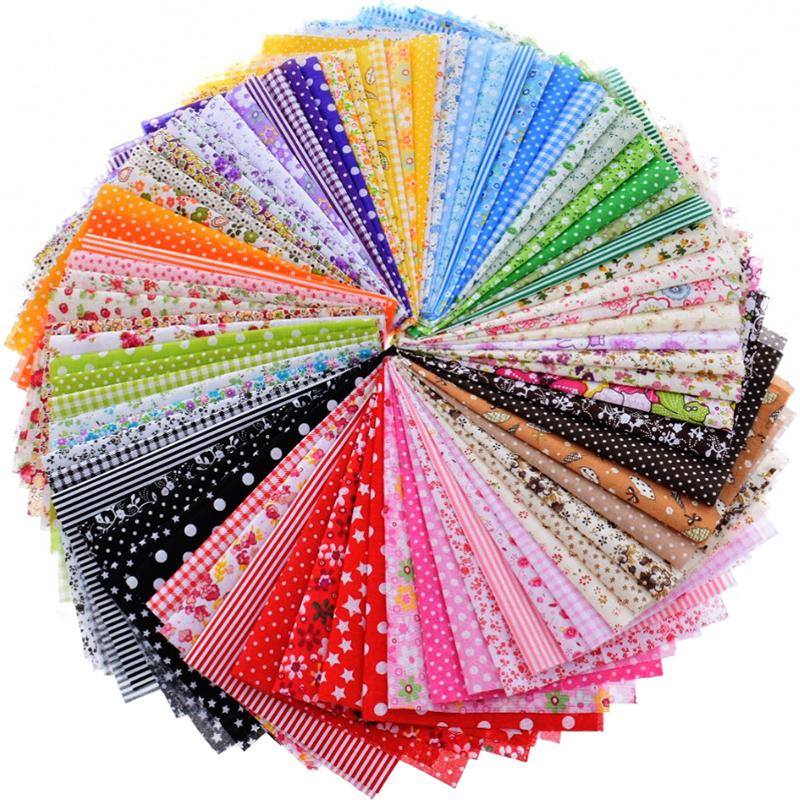 Tilfældigt tyndt bomuldsstof patchwork til syning scrapbooking fedtkvarter vævstæppe mønster håndarbejde 80 stk 20*24cm