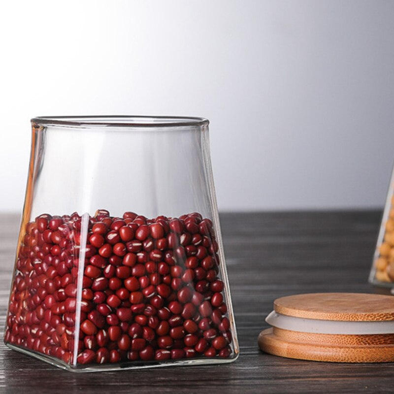 Square Storage Tank Large Capacity Square Glass Jar Storage Tank Sealed Tank Food Storage Tank